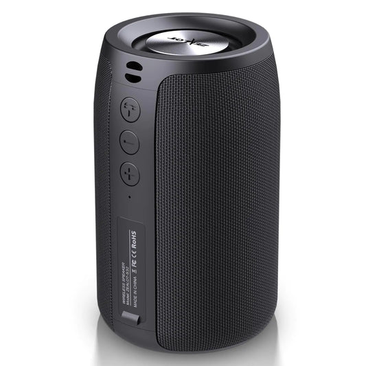 ZEALOT Portable Bluetooth Speakers Wireless Speaker，S32 Samll Outdoor Speaker Waterproof IPX5 Stereo Pairing/USB/MIC/TF Card/AUX for iOS Andriod Gift for Men，Kids -Black