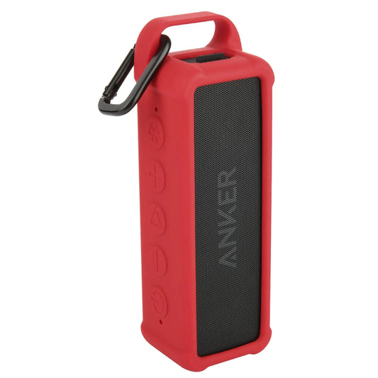 TXEsign Silicone Case Compatible with Anker Soundcore 2 Portable Speaker Protective Travel Case Cover with Handle and Carabiner for Anker Soundcore 2 Speaker (Red)